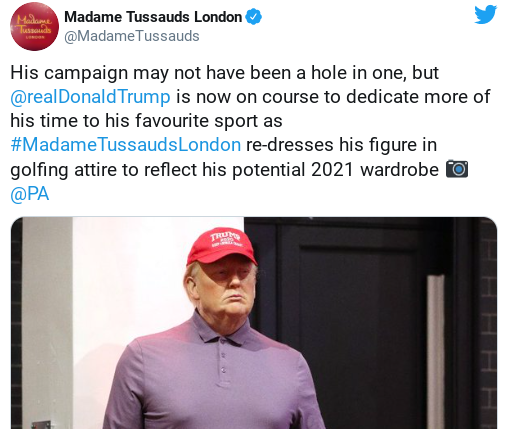 Após eleições dos EUA museu muda o boneco de cera de Donald Trump